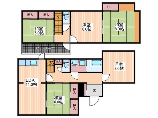 焼山東4丁目戸建ての物件間取画像